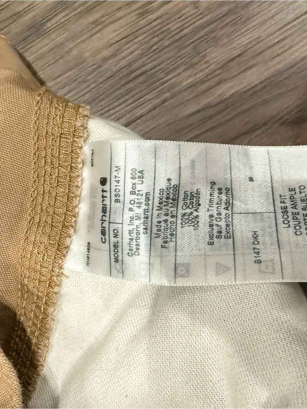 Carharrt Men's Tan Cargo Shorts with Utility Pocket